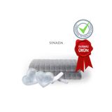 Sinada Ağırlıklı Battaniye/yorgan Selenity Taşlı 6kg 155*215 Gri %100 Pamuk Uyku Battaniyesi