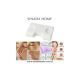 Sinada Beauty Güzellik Yastığı Anti Aging Yaşlanma Karşıtı, Kırışıklık Önleyici Visco Ortopedik Yastık - Beyaz - 55 x 45 cm