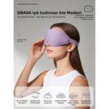Sinada Premium 3D Uyku Göz Maskesi, %100 Işık Engelleme, Hafızalı Köpük Uyku Bandı - Lila