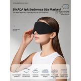 Sinada Premium 3D Uyku Göz Maskesi, %100 Işık Engelleme, Hafızalı Köpük Uyku Bandı - Siyah