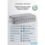 Sinada Ultra Yumuşak Wellsoft Ağırlıklı Battaniye Yorgan Tek Kişilik 6 Kg Gri 155x215 Çift Taraflı 4 Mevsim
