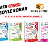 Sinan Kuzucu 2025 LGS 8. Sınıf Türkçe Matematik Fen ve İnkılap Trihi Soru Bankası 4 lü Set