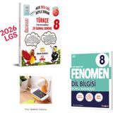Sinan Kuzucu 8.sınıf Ilk Doz Türkçe Deneme + Fenomen Dil Bilgisi Set Priz Tutuculu