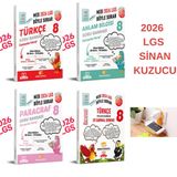 Sinan Kuzucu Yayınları 2026 LGS 8.sınıf Türkçe-Anlam Bilgisi-Paragraf Soru Bankaları ve ilk doz Türkçe Deneme Seti PRİZ TUTUCU HEDİYE 4 KİTAP