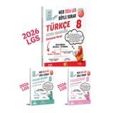 SİNAN KUZUCU YAYINLARI 2026 LGS 8.sınıf türkçe-anlam-bilgisi-paragraf soru bankası 3'lü seti