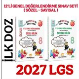 Sinan Kuzucu Yayınları 2027 LGS 8. Sınıf İlk Doz 12'li Genel Değerlendirme Sınav Deneme Formatında