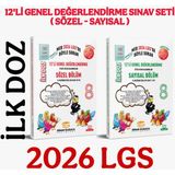 Sinan Kuzucu Yayınları 8. Sınıf 2026 İlk Doz 12'li Genel Değerlendirme Sınav Seti LGS İçin