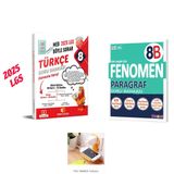 Sinan Kuzucu Yayınları 8.SINIF TÜRKÇE SORU BANKASI + 8B FENOMEN PARAGRAF SET 2026 (PRİZ TELEFON TUTUCU HEDİYE)