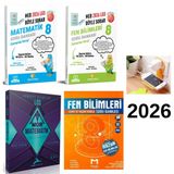 Sinan Kuzucu Yayınları SİNAN KUZUCU 8.SINIF MATEMATİK ve FEN SORU BANKASI + PARAF MOR MAT ve MOZAİK FEN SET PRİZ TUTUCULU