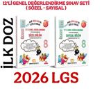 Sinan Kuzucu Yayınları YENİ 2026 LGS 8. SINIF İLK DOZ 12'Lİ GENEL DEĞERLENDİRME SINAV SETİ 2025