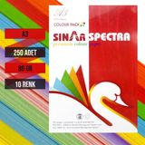 Sınar Spectra A3 10 Renk 250'li 80 gr Fotokopi Kağıdı