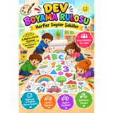 SinaTicaret Alfabe, Harfler, Sayılar, Şekiller Dev Boyama Kağıdı Boyama Rulosu Büyük Boy 5 Metre