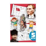 Sinaticaret Atatürk ve Milli Bayramlar Temalı Dev Boyama Kağıdı Rulosu, Çocuklar Için Eğitici Aktivite, 45 cm x 5 Metre - Çok Renkli - Standart - Otomatik