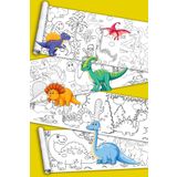 SinaTicaret Dinazorlar Devri Boyama Kağıdı Rulosu, 5 Metre x 45 cm, Sevimli Dinazorlar Temalı, Çocuklar İçin Eğitici ve Eğlenceli Aktivite