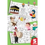 SinaTicaret Ramazan Ayı Oruç Temalı Dev Boyama Kağıdı Çocuk Boyama Rulosu Büyük Boy 5 Metre