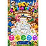SinaTicaret Ramazan Ayı Oruç Temalı Dev Boyama Kağıdı Çocuk Boyama Rulosu Büyük Boy 5 Metre