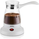Sinbo Elektrikli Cam Cezve - 500 ml, 5 Fincan Kapasitesi, Hızlı Kaynatma Özelliği, Isıya Dayanıklı, Şık Beyaz Tasarım