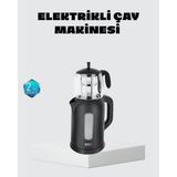 Sinbo Elektrikli Çay Makinesi 1.7 L Su Isıtıcı ve Cam Demlikli Güvenli Kullanım Midastech