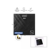 Sinbo Sbs-4450 Dijital Siyah Cam Banyo Baskülü - Lcd Ekran, Sıcaklık Göstergeli, 180 Kg / 50 Gr, 26X26 Cm