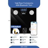 Sinbo SBS-4466 Siyah Yağ Ölçer Fonksiyonlu Akıllı Bluetooth Baskül