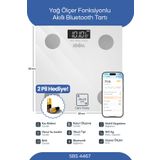 Sinbo Sbs-4467 Bluetooth Dijital Yağ Su Kas Vücut Kitle Endeksi Kilo Ölçer Tartı Baskül - 28 Cm