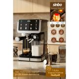 Sinbo Scm-2994 Pro Espresso Kahve Makinesi 20 Bar Basınçlı 6 İçecek Hazırlama Buharlı Süt Köpürtücülü