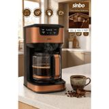 Sinbo Scm-9040 Bronz Otomatik Zaman Ayarlı Xl 14 Fincan Filtre Kahve Makinesi Dijital Göstergeli