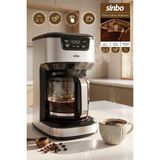 Sinbo SCM-9040 Otomatik Zaman Ayarlı Xl 14 Fincan Filtre Kahve Makinesi Dijital Göstergeli - Inox