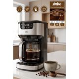 Sinbo SCM-9041 Otomatik Zaman Ayarlı XL 14 Fincan Filtre Kahve Makinesi Dijital Göstergeli