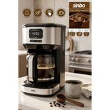 Sinbo SCM-9042 Otomatik Zaman Ayarlı Xl 14 Fincan Filtre Kahve Makinesi Dijital Göstergeli - Siyah - Gri