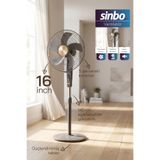 Sinbo SF-6788 Ayaklı Vantilatör 16 İnç 60W Sessiz Fan 3 Kademeli Yükseklik Ayarlı Güçlü