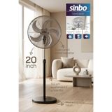 Sinbo SF-6792 Ayaklı Vantilatör 20 İnç 130W Endüstriyel Fan 3 Kademeli Sessiz Güçlü 360 Ayarlanabilir