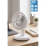 Sinbo Sf-7703 Kompakt Mini Masaüstü Fan Sessiz Vantilatör beyaz