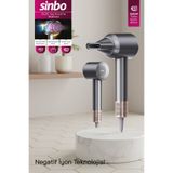 Sinbo SHD-1739 BLDC Saç Kurutma Makinesi Gri – Sessiz, 4 Isı, 3 Hız Ayarı