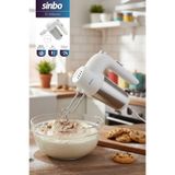 Sinbo SMX-2774 El Mikseri – 250 W, 5 Kademe Hız- BEYAZ