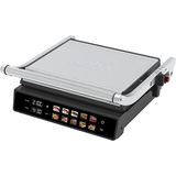 Sinbo SSM-2597 10 Ön Ayarlı Dijital Ekranlı Sıcaklık ve Zaman Göstergeli Döküm Plakalı Izgara ve Tost Makinesi 2000W - Gri