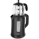 Sinbo STM-5812 Elektrikli Çay Seti 0.9 L Cam Demlik ve 1.7 L Plastik Su Isıtıcı Siyah Renk