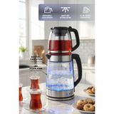 Sinbo STM-5990 2’si 1 Arada Çay Makinesi ve Kettle 2.0 L + 1.2 L Cam Demlik