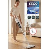 Sinbo SVC-8640 Dikey Elektrikli Süpürge Katlanır Borulu, El Süpürgesi, 800 ml Toz Hazneli - Beyaz