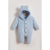 Sincap Baby Wellsoft Pelüş Kız-Erkek Çocuk Düğmeli Kapüşonlu Kışlık Bebek Uyku Tulumu Çocuk Kostümü