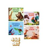 Sincap Kitap - Dokun Hisset Serisi : Çöle/Ormana/Okyanusa/Çiftliğe Dokun Eğlenceli Eğitici İnteraktif 4'lü Çocuk Kitap Seti