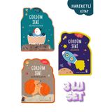 Sincap Kitap - Gördüm Seni Set- Düşüncelerim/Davranışlarım/Hislerim Eğitici Keçeli Hareketli 3'lü Çocuk Kitabı
