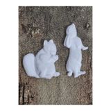 Sincap ve Tavşan Esnek Aplik No:HS48 Ahşap, Mobilya Yenileme, Mobilya Süsleme 6x2 cm 4x5 cm