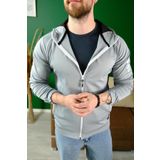 since 1990 man ManSogga Antreman Spor Fitness Scuba Kumaş Kapüşonlu Fermuarlı Erkek Ceket