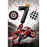 SİNDA Motosikletli Yarış Temalı Doğum Günü Partisi Seti - Motosiklet -Teker-Dama Folyo Balon Konsepti