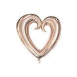 SİNDA Rosegold Ortası Boş Folyo Balon 100 Cm (40 INÇ) Romantik Evlilik Teklifi,sevgiliye Süpriz Kutlama