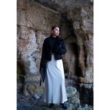Sindi Moda Peluş Kaplama Süet Crop Kaban 6859 - 001-Siyah