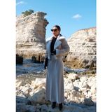 Sindi Moda Peluş Kaplama Süet Crop Kaban - Taş Rengi