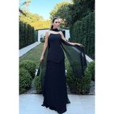 Sindimoda Gökçil Etek Şifon İnci Detay Abiye 1120