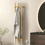 Sinek Gitar Havlu Isıtıcı Elektrikli Banyo Zamanlayıcı-Altın ||120 x 20 | Duvara Monte, Paslanmaz Çelik, Ayarlanabilir 30-70°C, Otomatik Kapanma 1-24 Saat, IPx5 Su Geçirmez, Küflenmez